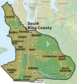 South King County groundwater management area map