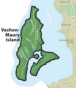Vashon-Maury Island groundwater management area map
