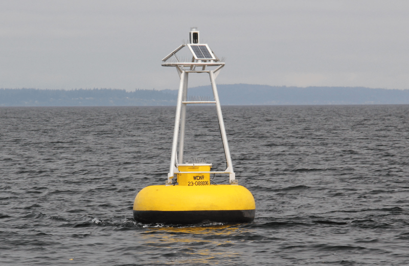 A marine mooring in Puget Sound.