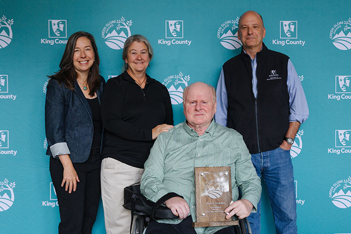 David Kimmett, retired from King County Parks, awarded with the Christie J. True Award for Outstanding Public Service