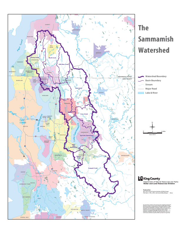 Sammamish Watershed map