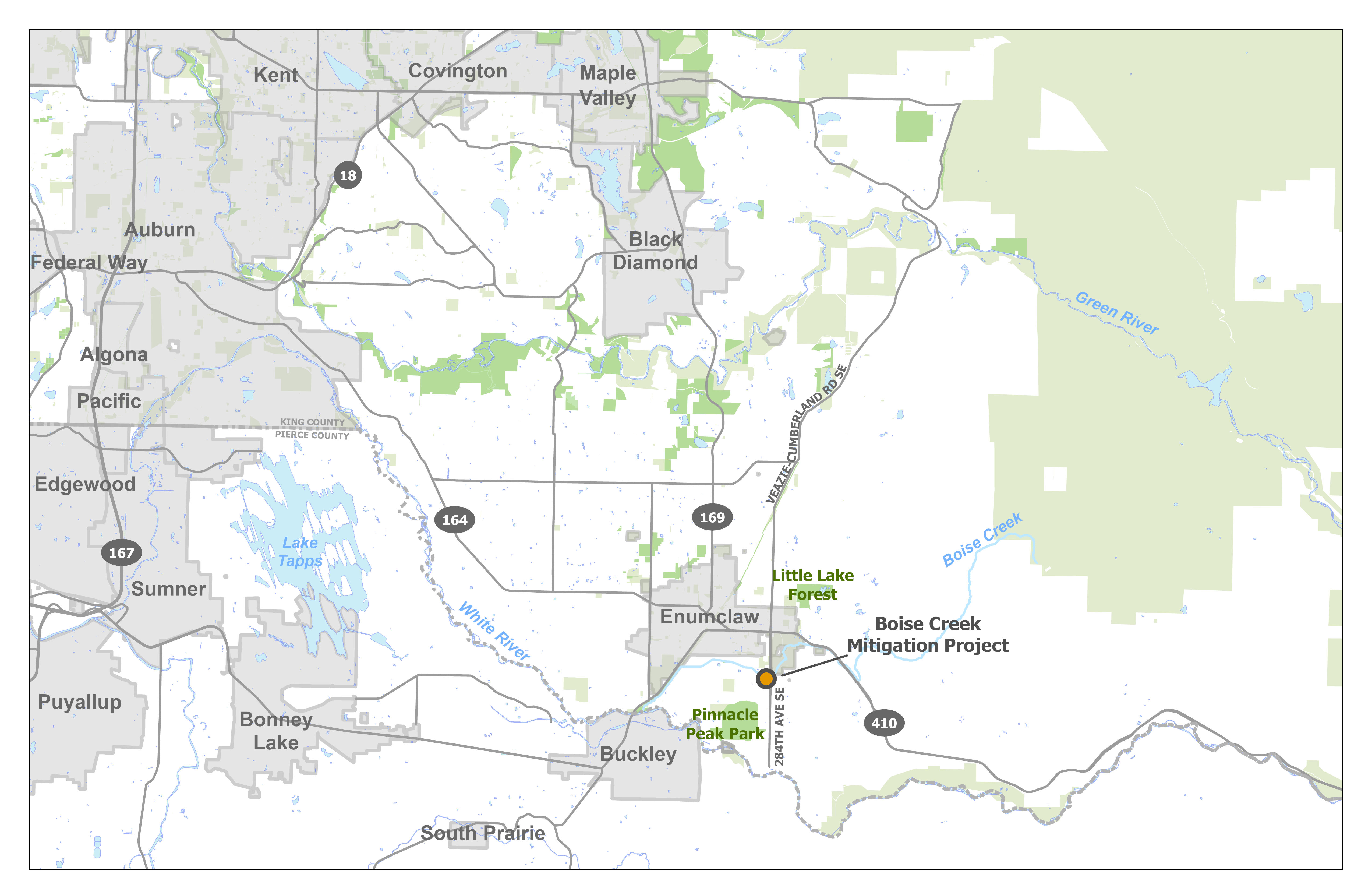 Aerial imagery of vicinity prior to mitigation project construction