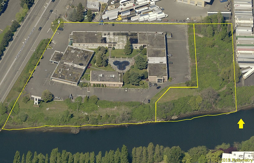 Aerial imagery of site prior to King County demolition work