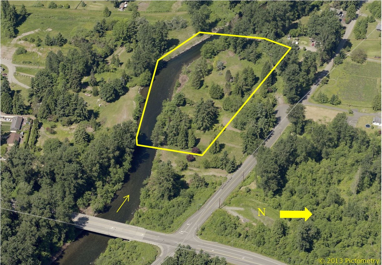 Elliott Bridge Reach Mitigation Pre-Project Right Bank Aerial 2013