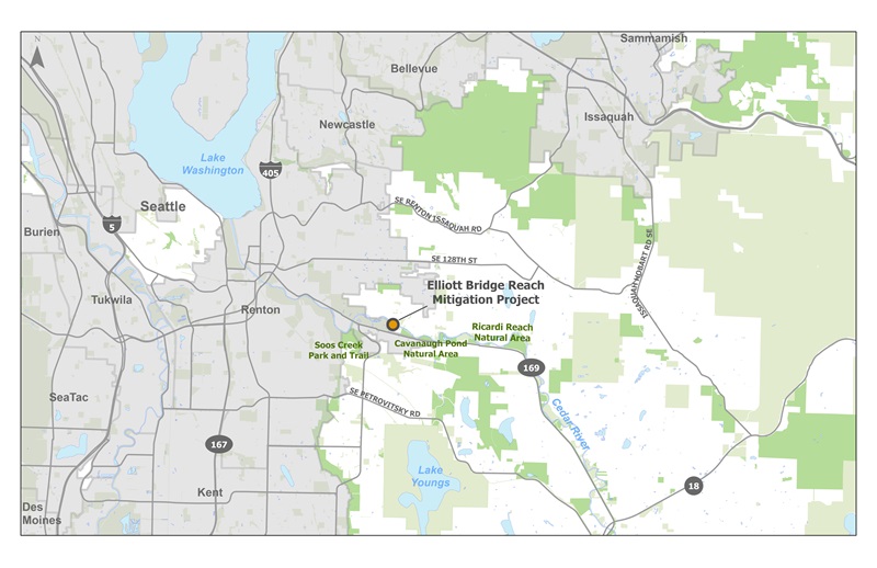 Elliott Bridge Reach Mitigation Project Vicinity Map
