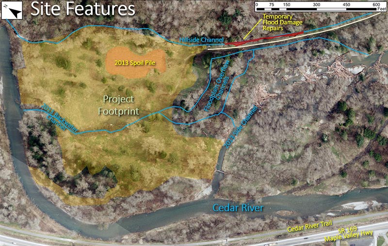 Site Features of Rainbow Bend Mitigation Project