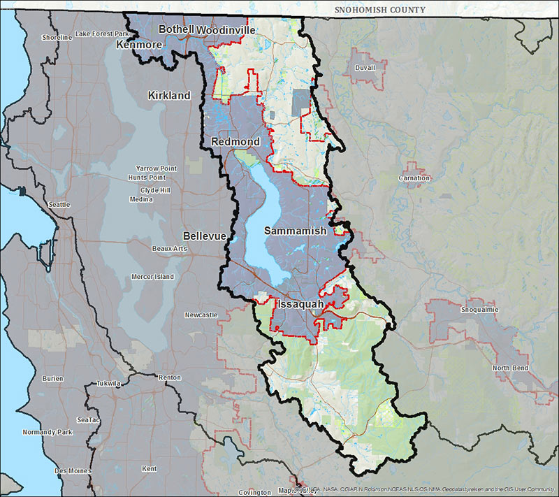Map of Sammamish Service Area