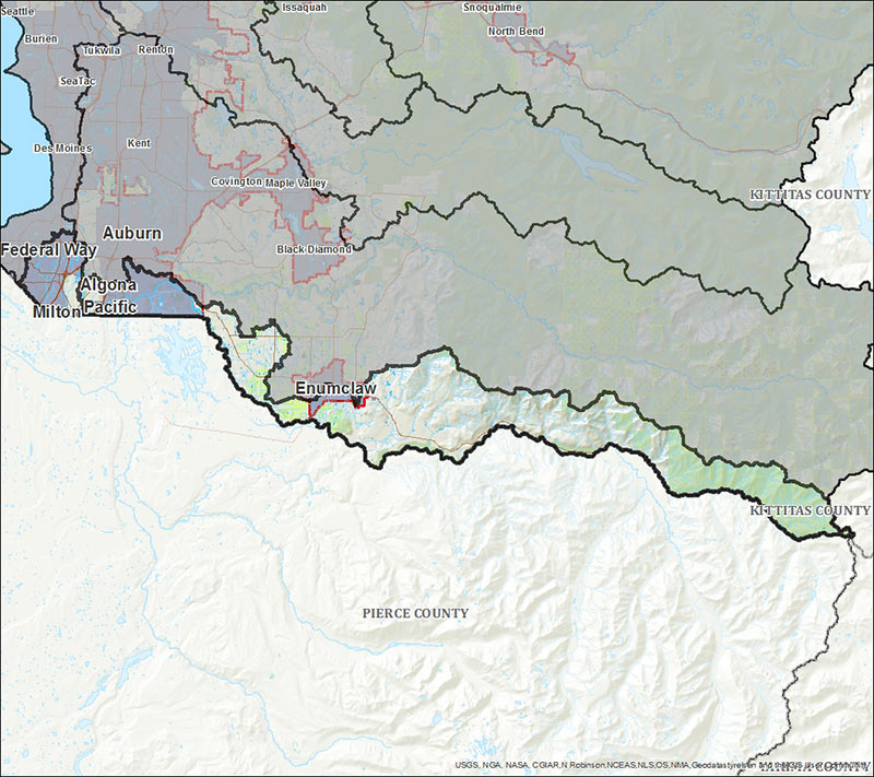 Map of White Puyallup Service Area