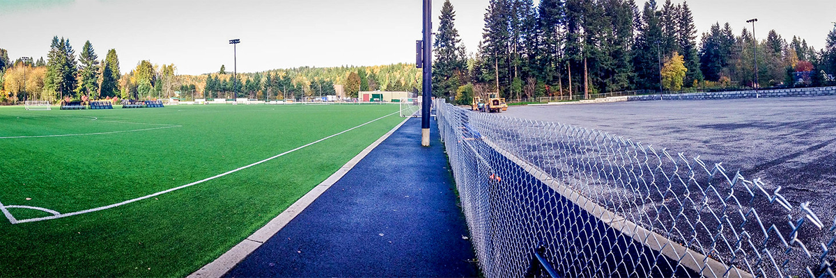 Preston Athletic Fields in the middle of field rehabilitation