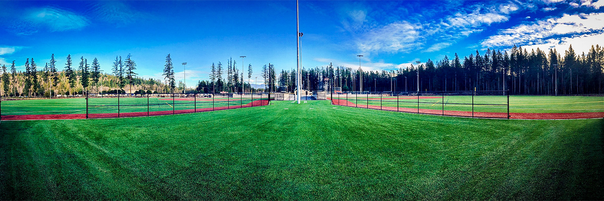 Synthetic turf ballfields at Ravensdale Park