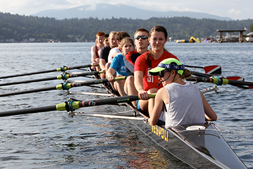 Rowers on a lake