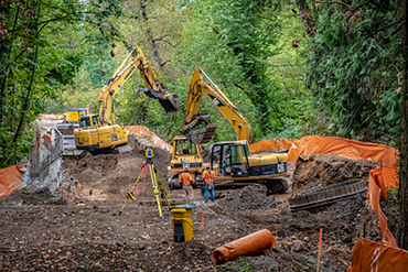 Construction equipment begin work on Foothills regional trail