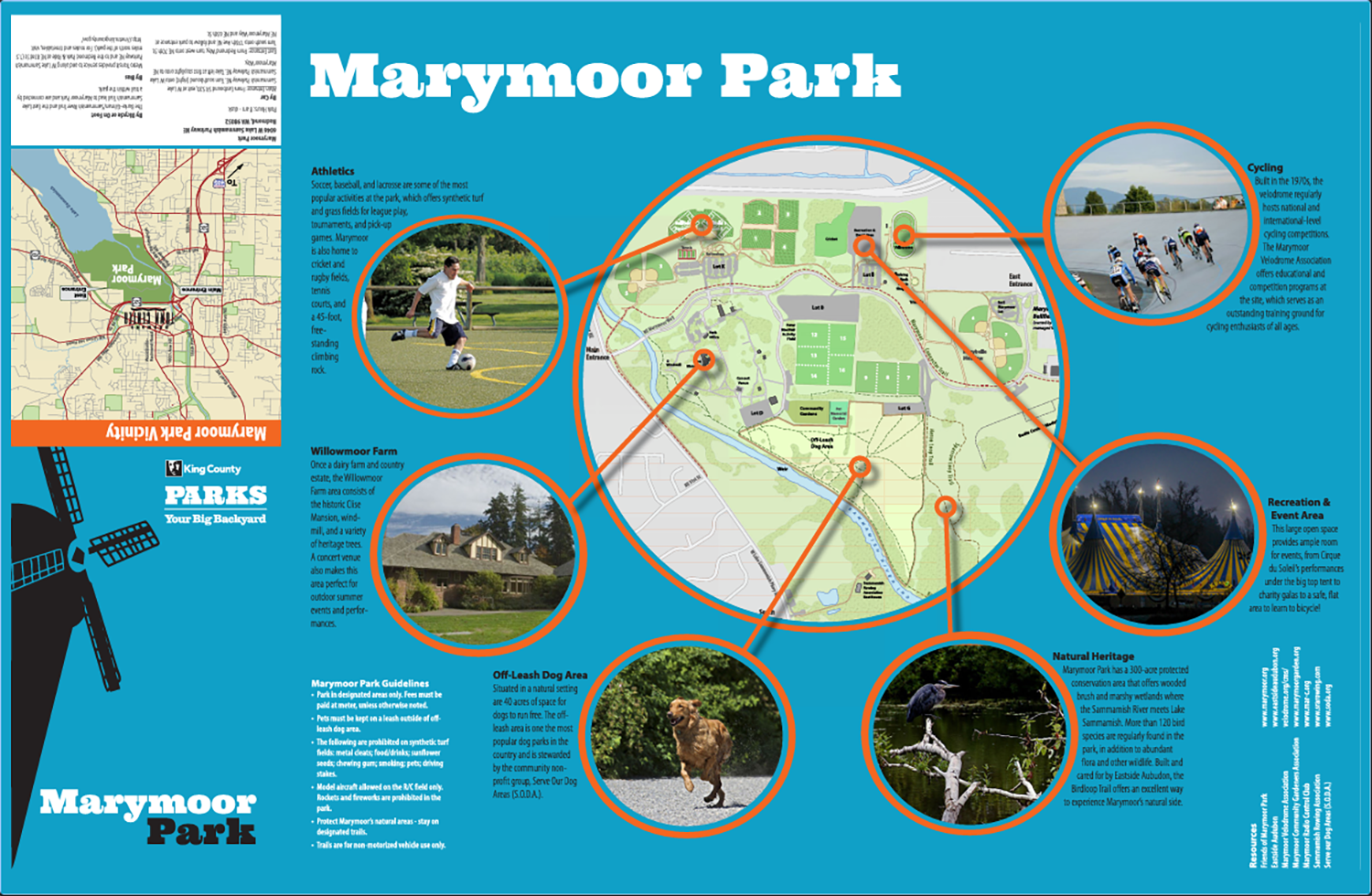 A map of Marymoor park