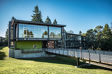 A view of the front of the TAF Bethaday Community Learning Center