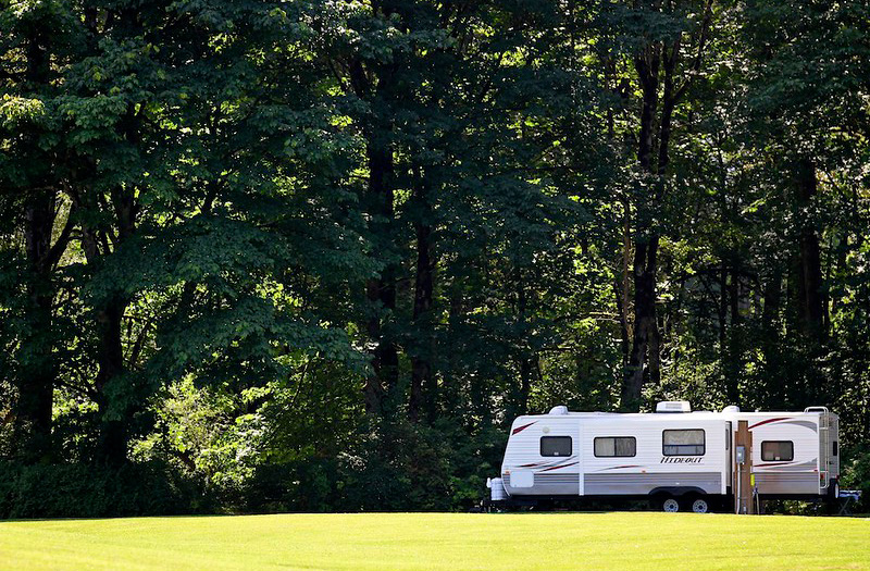 RV near the forest