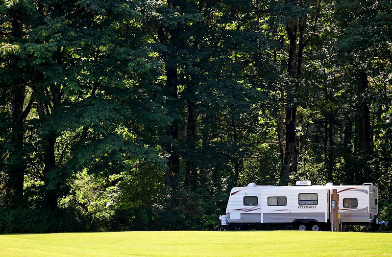 An RV camping at Tolt MacDonald Park