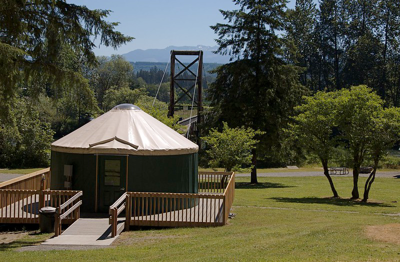 A yurt at Tolt MacDonald campground