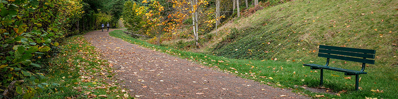 Bikers enjoy the trail