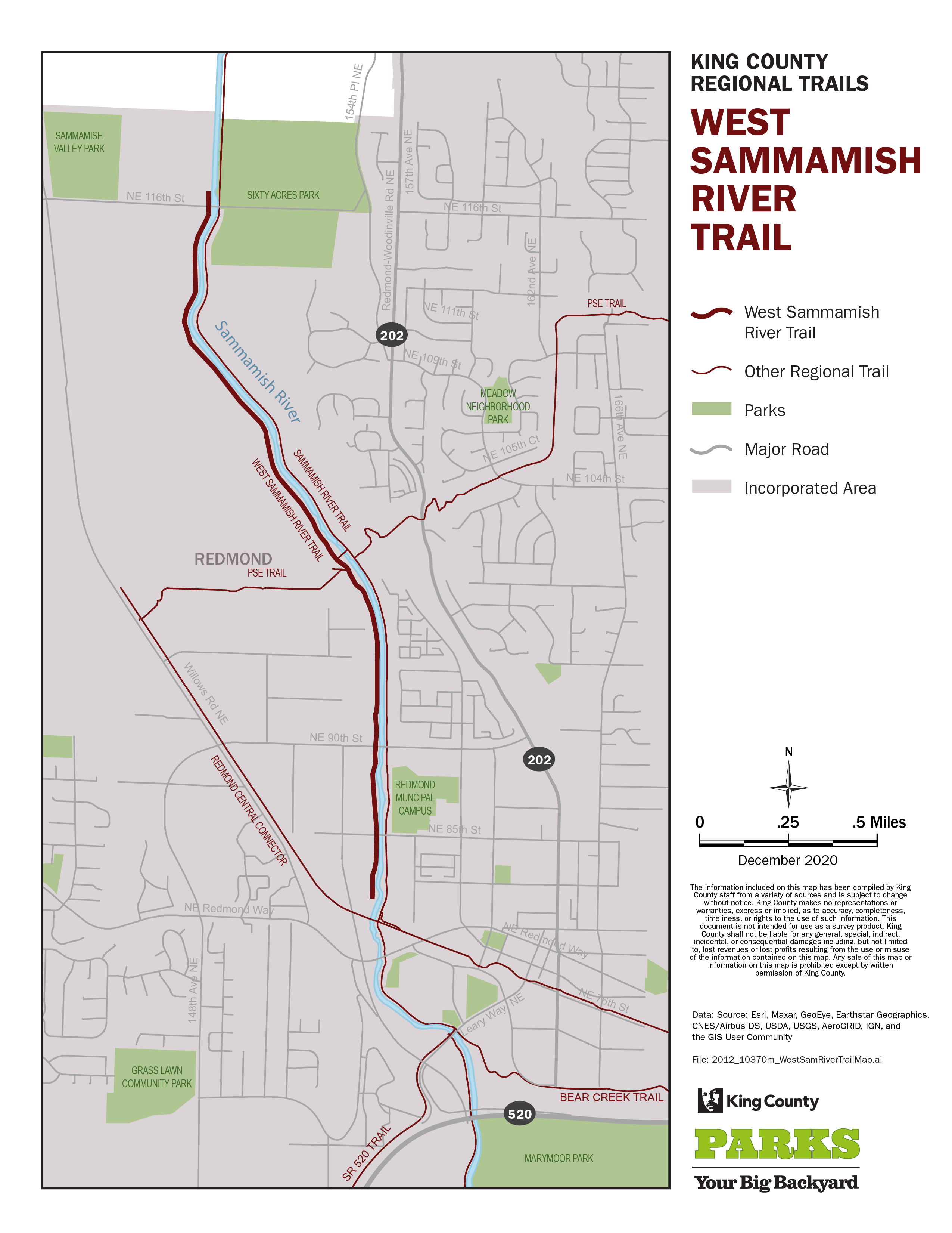West Sammamish River Trail King - West Samm River Trail Map 