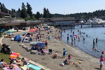 Swimming beach on Lake Washington