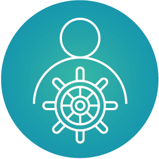 King County True North and Values icon: We lead the way