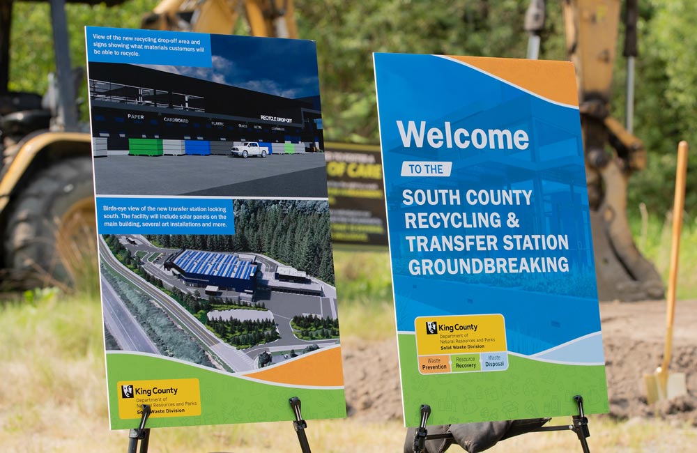 image of groundbreaking ceremony at the South County Recycling and Transfer Station Project in Auburn, WA