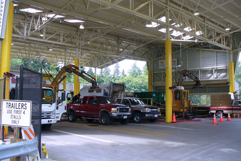 Image showing the interior of the Houghton Recycling & Transfer Station