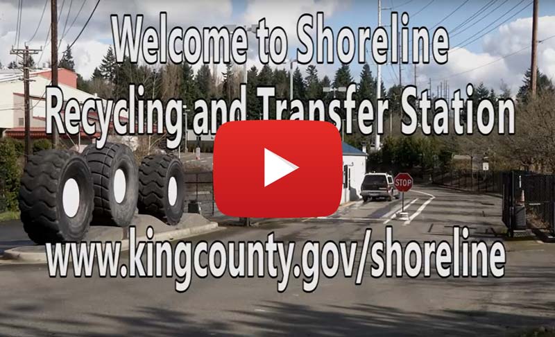 Image of the Shoreline Recycling & Transfer Station. The image is linked to a station overview video on Youtube.