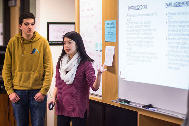 Students at Tesla STEM High in Redmond researched and presented about climate change