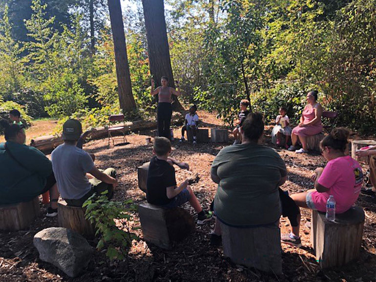 Students at Camelot West attend a forest workshop