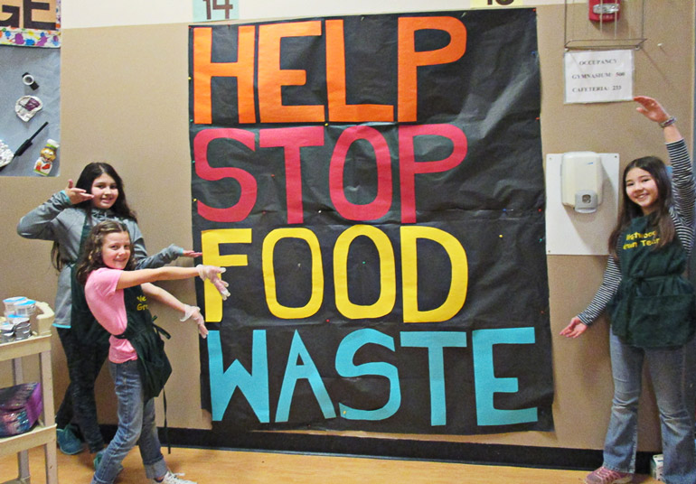 Reducing food waste education campaign at Westwood Elementary in Enumclaw