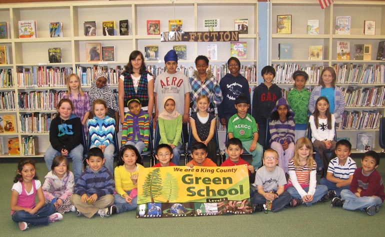Student Green Team at Springbrook Elementary in Kent School District