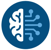 An icon shows a stylized brain on the left connected to circuit‑like lines on the right inside a blue circle.