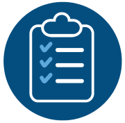 An icon of a clipboard checklist with completed items.