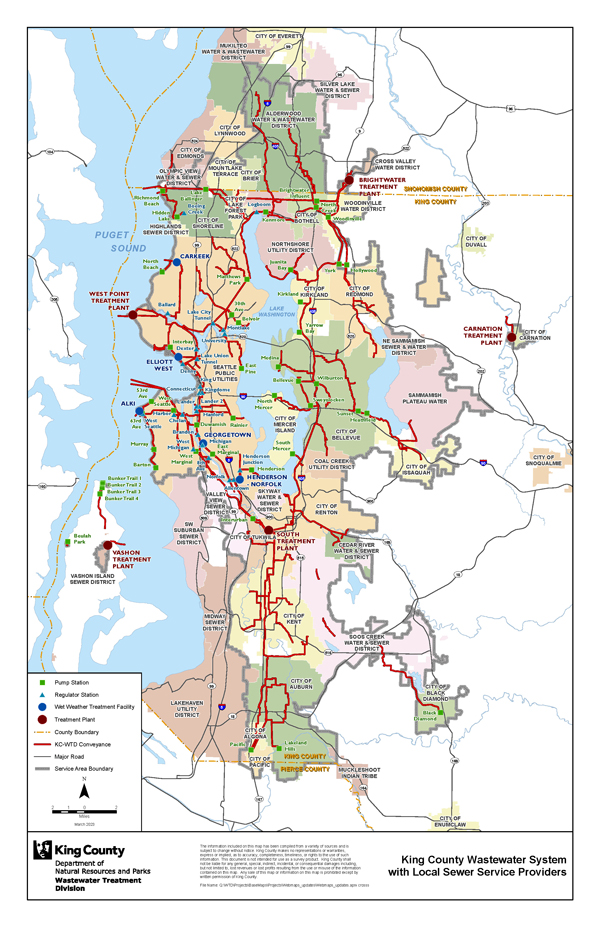 King County Wastewater System with Local Sewer Service Providers
