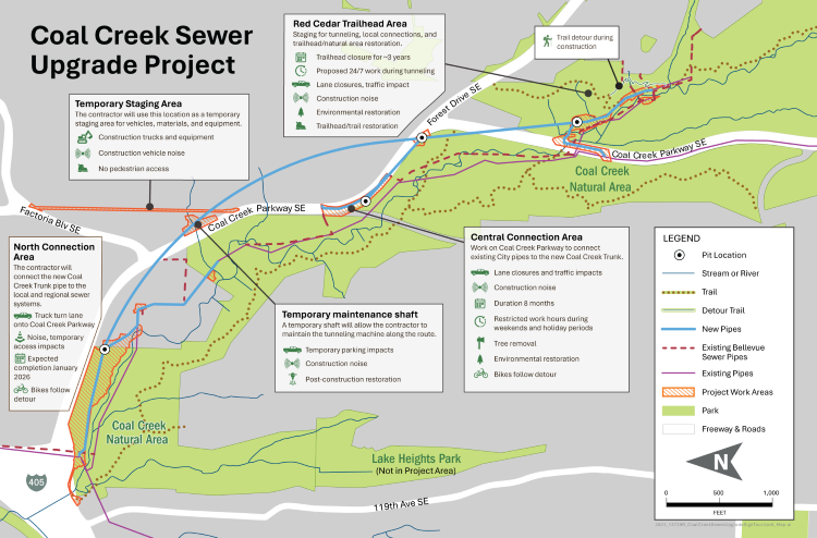 Map of the Coal Creek project area. 