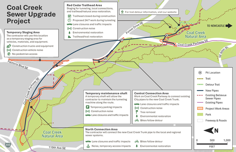 Map of the Coal Creek project area. 