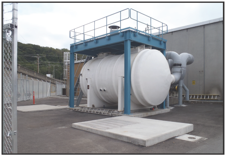 Large carbon scrubber machine at the Interbay site 
