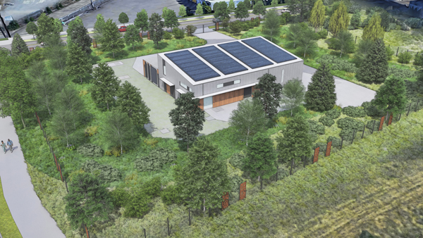 site rendering of the future West Duwamish Wet Weather Treatment Facility.