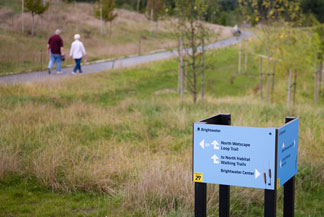 Signs direct you to walking trails throughout the park