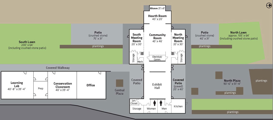 Facility floor plan and exterior