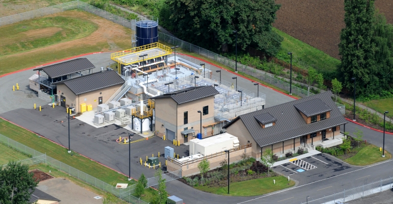 Aerial photo of the carnation treatment plant