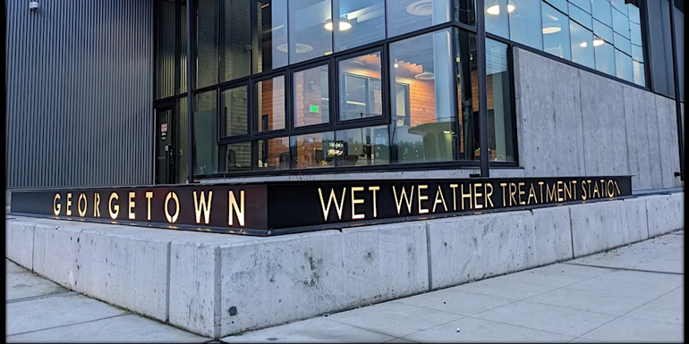 Entrance to the Georgetown Wet Weather Treatment Station.