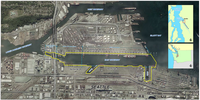 Location of the East Waterway Study Area