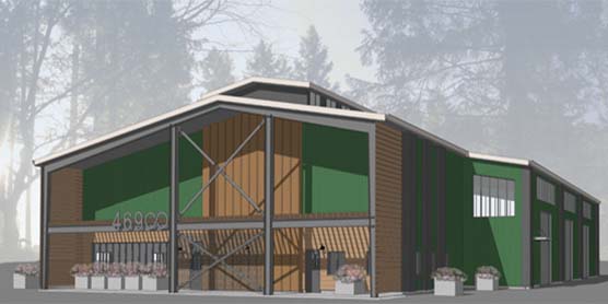 Architect rendering of King County Loop truck facility in North Bend