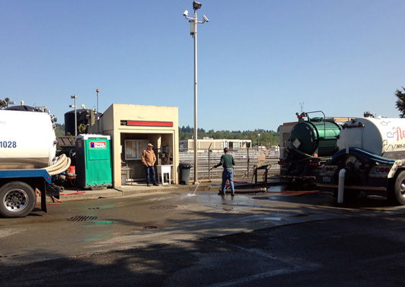 Four trucks at once