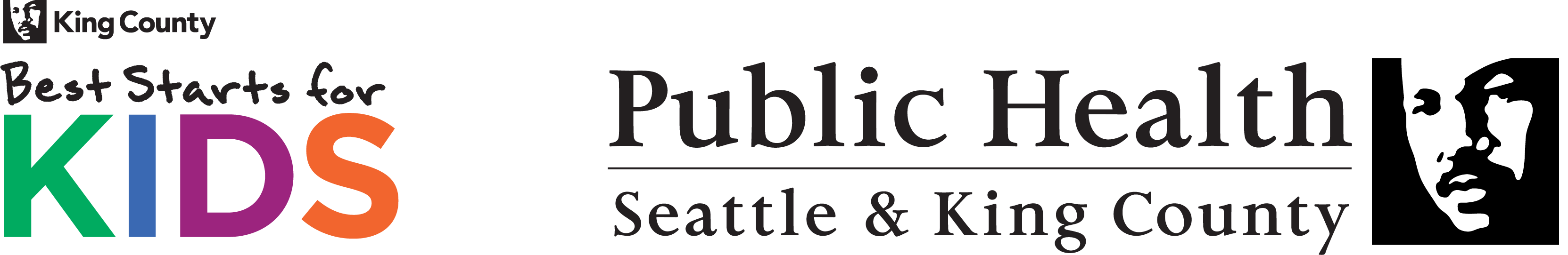 King County Best Starts for Kids and Public Health logos used for partnership projects