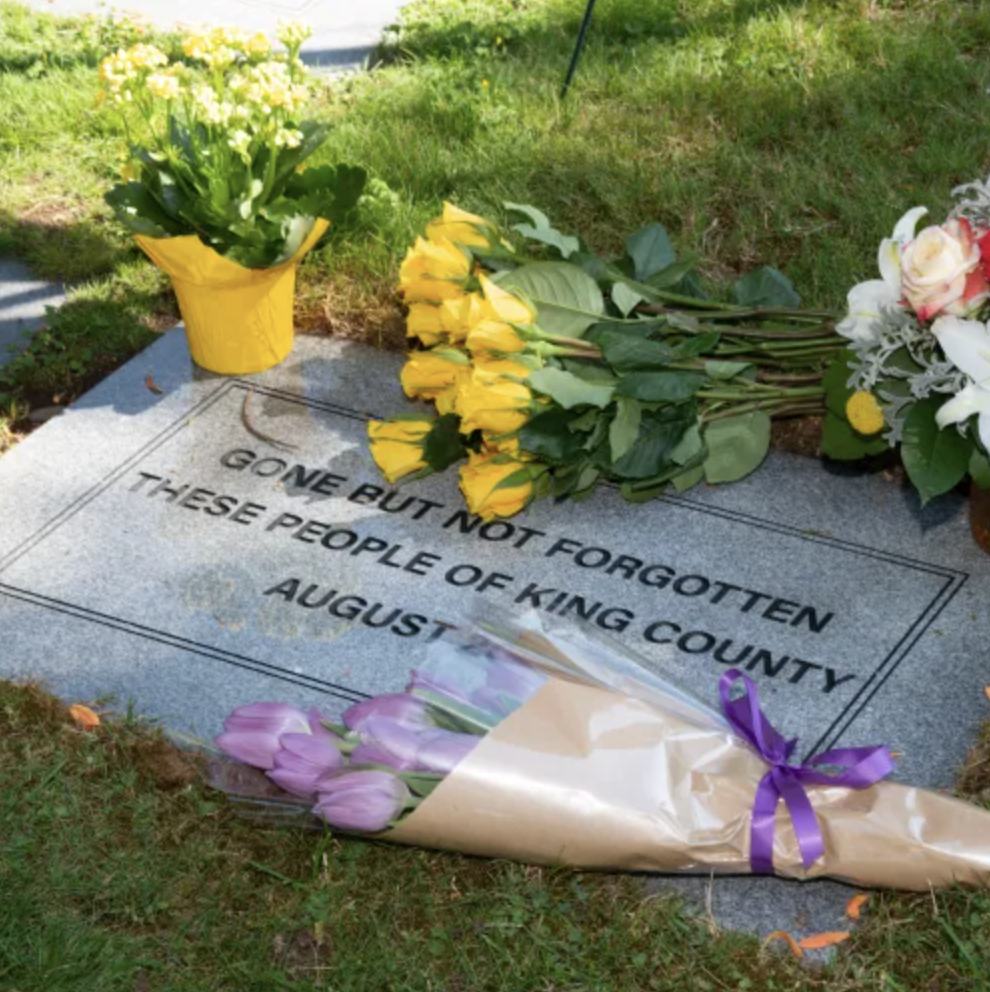 Gravestone dedicated to the Indigent Remains Ceremony hosted by the King County Medical Examiner's Office