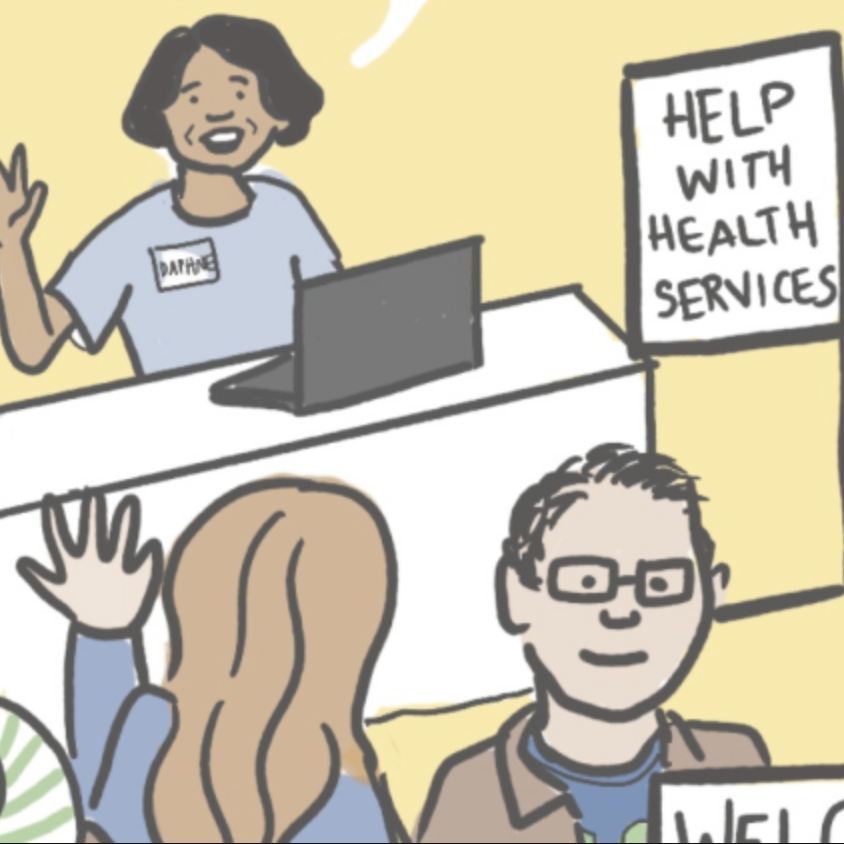 Comic representation about barriers to those on Medicaid