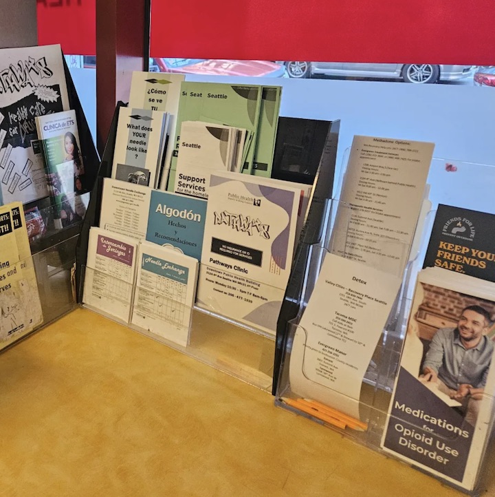 Brochures at the King County Needle Exchange